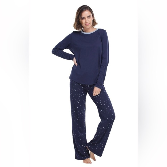 Jamas The Shooting Stars Lounge Set in Navy Blue / Size Small - Picture 1 of 14